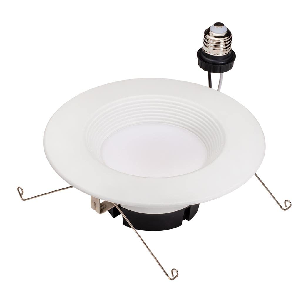 Topaz Round 4 Inch Led Recessed Retrofit Downlight, 7 W, Baffle Trim, 5Cct Selectable 2700K,3000K,3500K,4000K,5000K, White