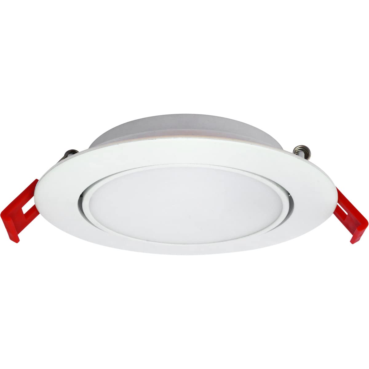 4'' 9W 5000K 600Lm Round Gimbal 30 Tilting White Finish CRI80