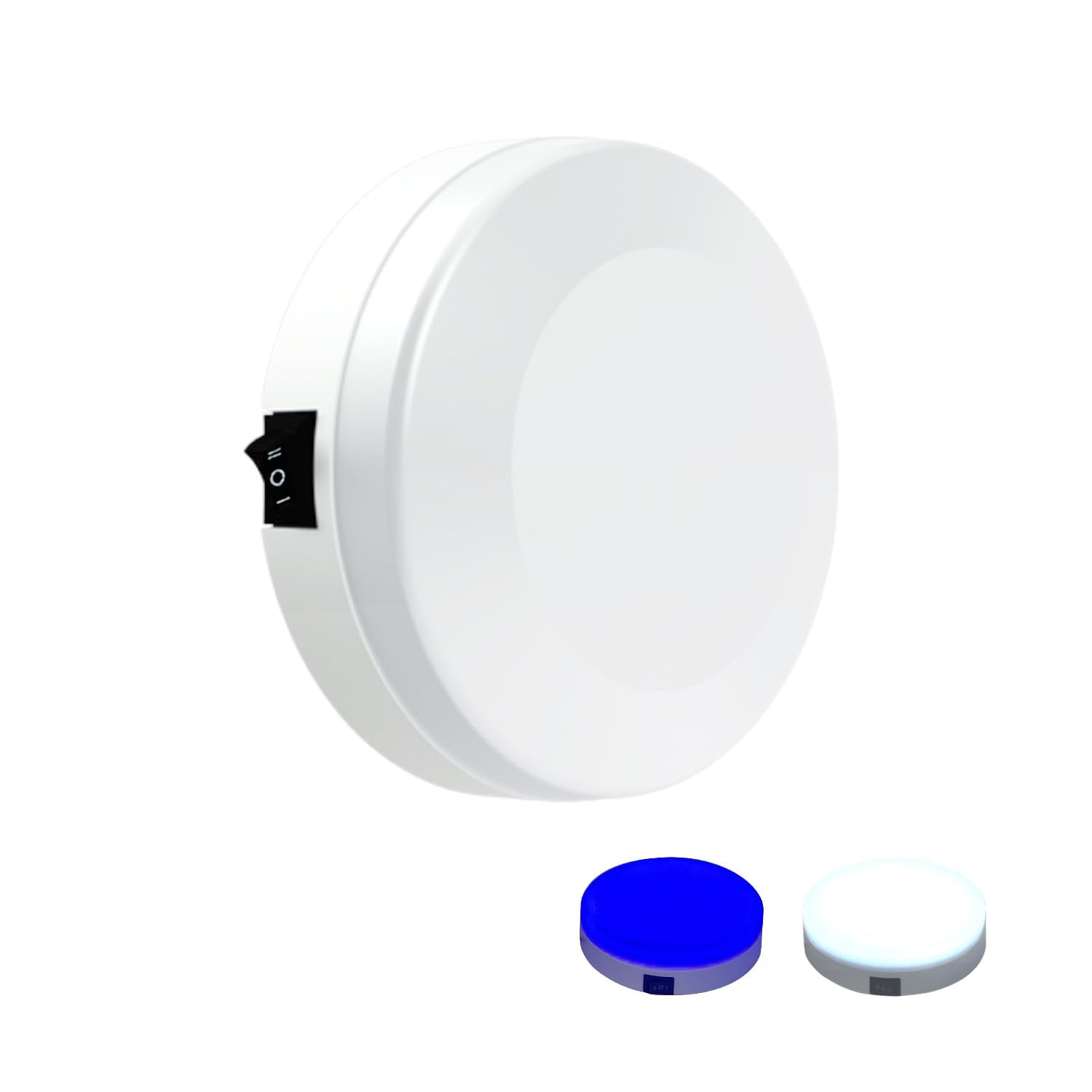 Vcanuplms Marine Boat Dome Lights  5.5 Inch Dual Color LED Cabin Light with Toggle Switch  12V Boat Interior Light with Surface Mount (White|Blue)