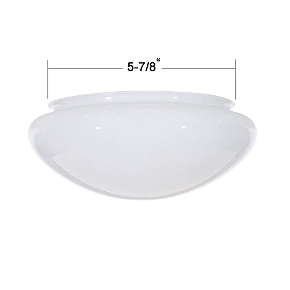 Satco 7.5-Inch White Mushroom Glass Shade, 5-7/8-Inch Fitter Opening, Durable Glass, Elegant Design