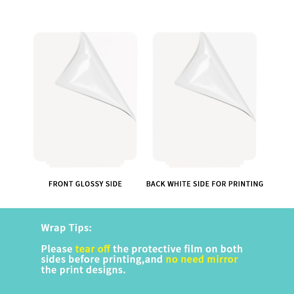 PYD Life 4 Pack LED Acrylic Photo Frames Night Lights 6" x 8", White with Wood Stand for Sublimation Printing
