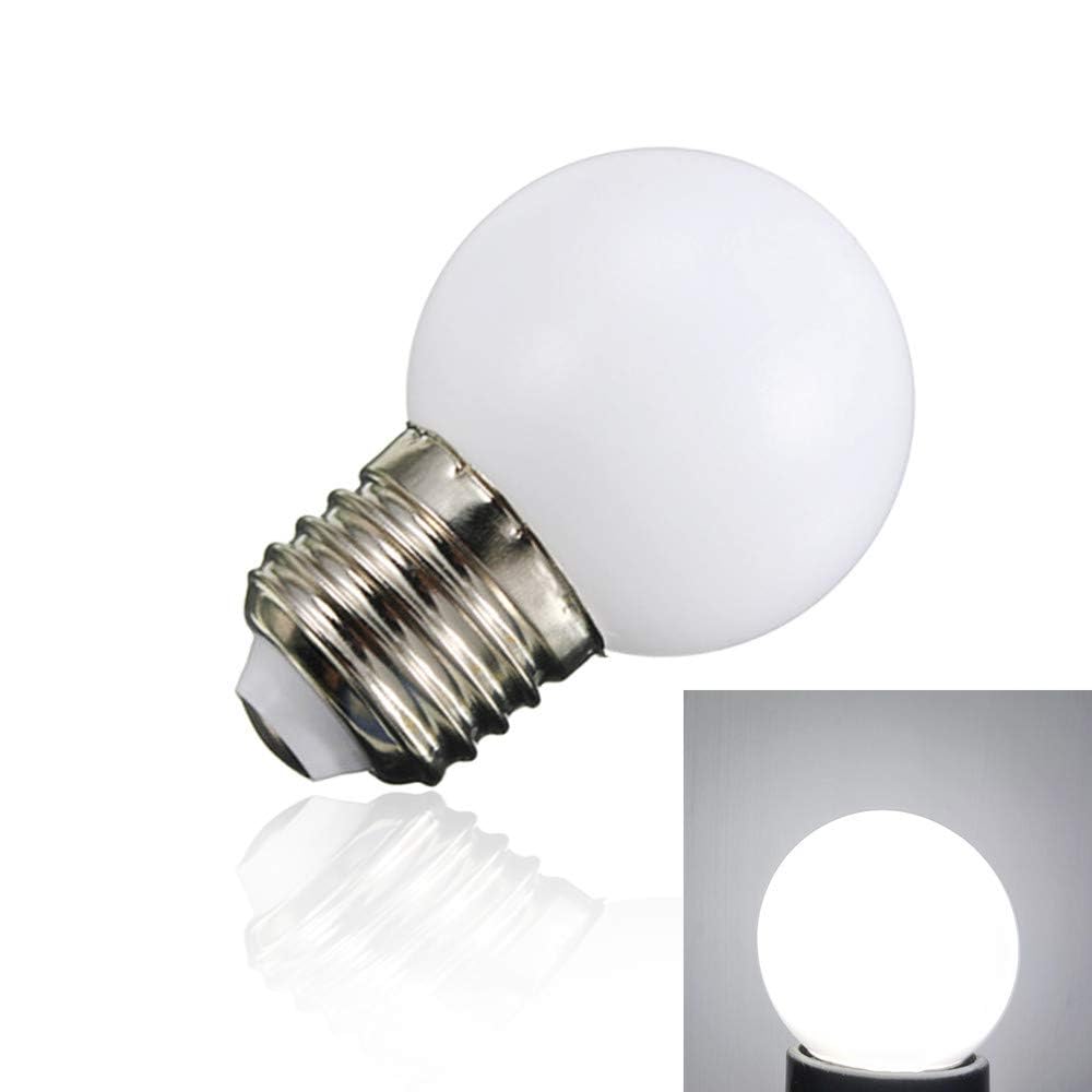 Night Blazers 1 Watt LED Night Light Bulbs, Cool White, 10 Pack, E26/E27 Base, Energy Saving, 6000K Daylight, Not Dimmable