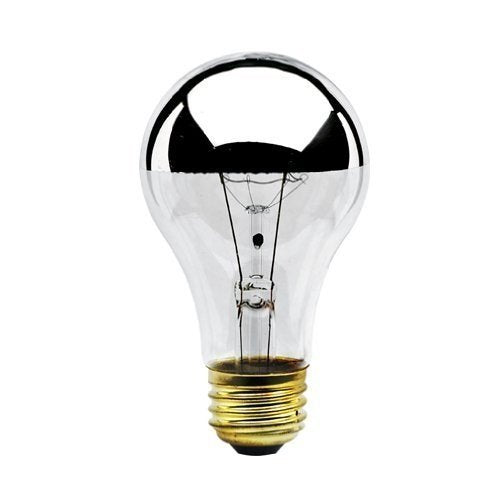 Bulbrite 60W A Shape Half Chrome Bulb - 4 Pack, White, Model H&PC-51626, Copper Material