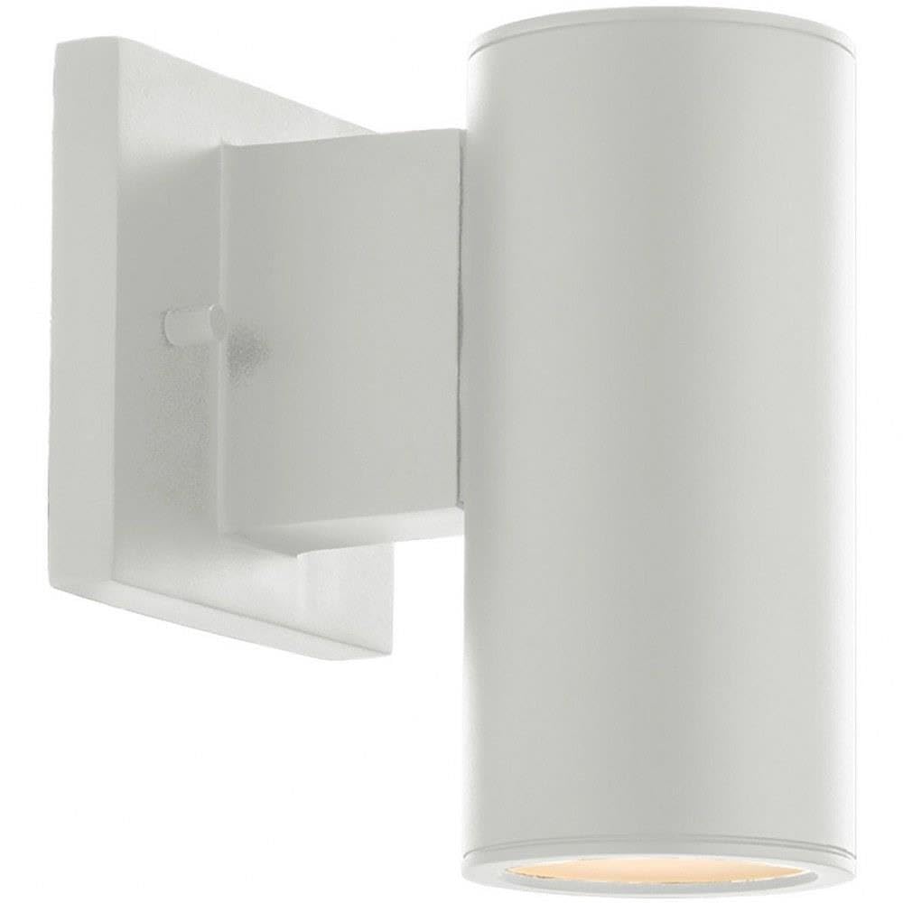 WAC Lighting Cylinder LED Wall Light, 3000K, 8in Up/Down Indoor/Outdoor, White, Model WS-W190208-30-WT, Aluminum