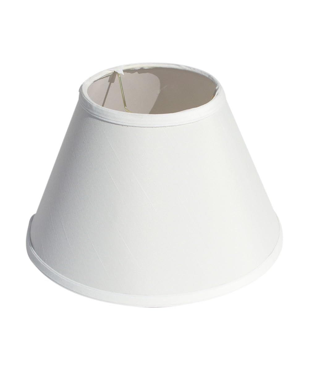 HomeConcept UNO Downbridge Lampshade 6x12x8in White Shantung Model 061208EHWH