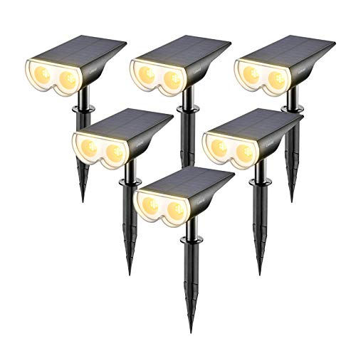 Linkind Starray Dusk-To-Dawn Solar Spot Lights Outdoor Waterproof, Ip67 3000K Warm White Solar Christmas Lights, 16 Leds Solar L