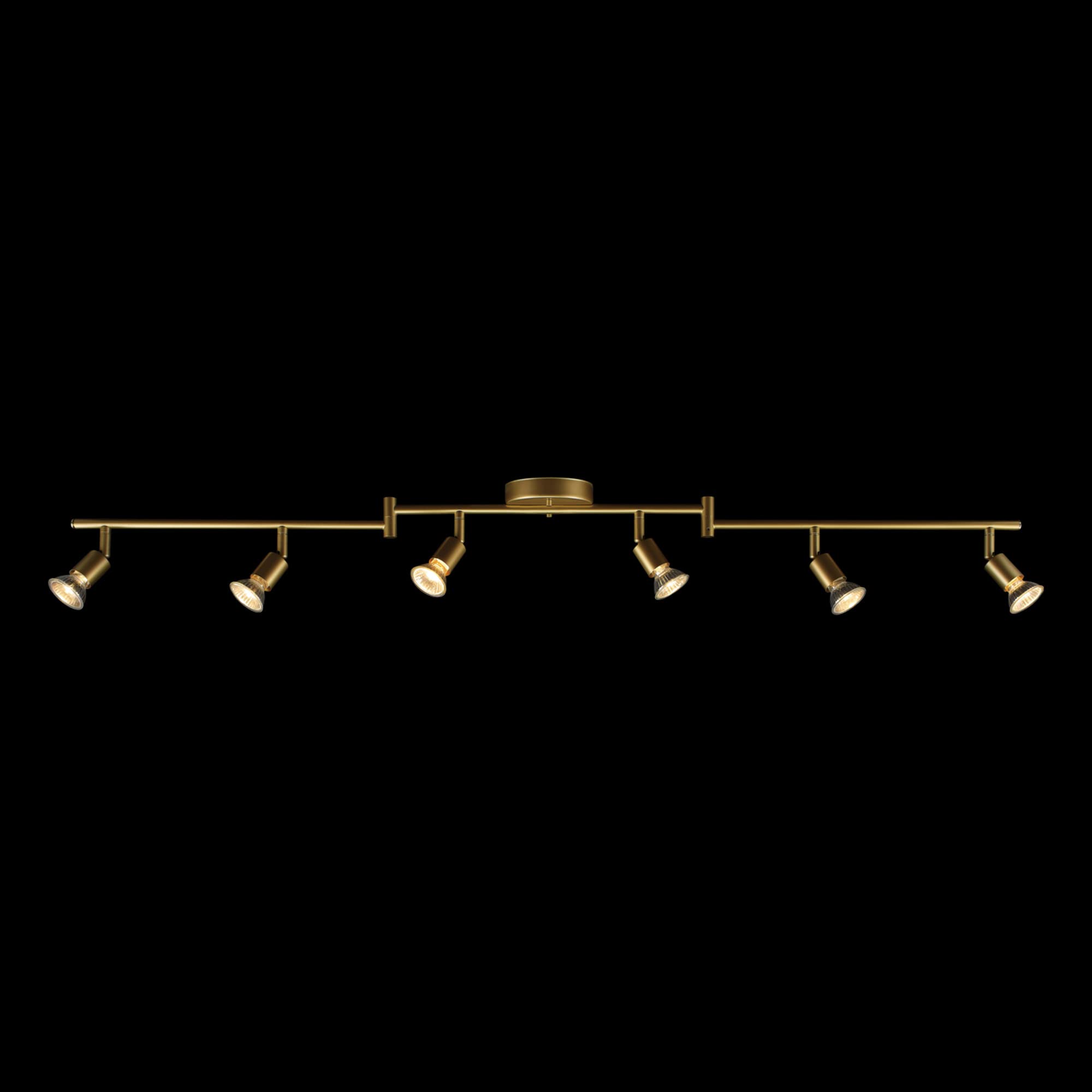 Globe Electric 57505 Payton 6-Light Foldable Track Lighting, Painted Brass