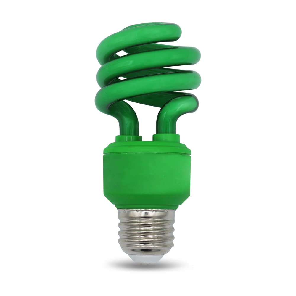 Lumenivo 13 Watt Spiral Cfl Green Light Bulb 13W Outdoor Green Light Bulb For Patio, Porch, Christmas Lights, Decorative Lightin