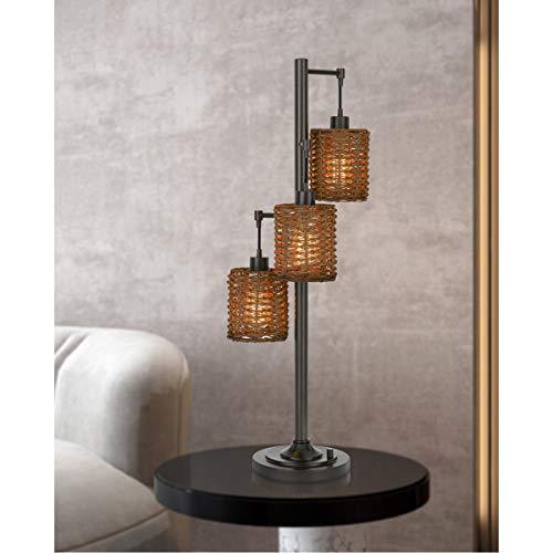 Cal Lighting Bo-2992Dk Transitional Three Light Table Lamp From Connell Collection In Bronze/Dark Finish,