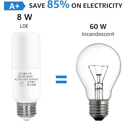 Adzok Lighting E26 Led Warm White 8-Watt (60-Watt Replacement), 810-Lumen Light Bulb With Medium Base, Warm, Pack Of 4