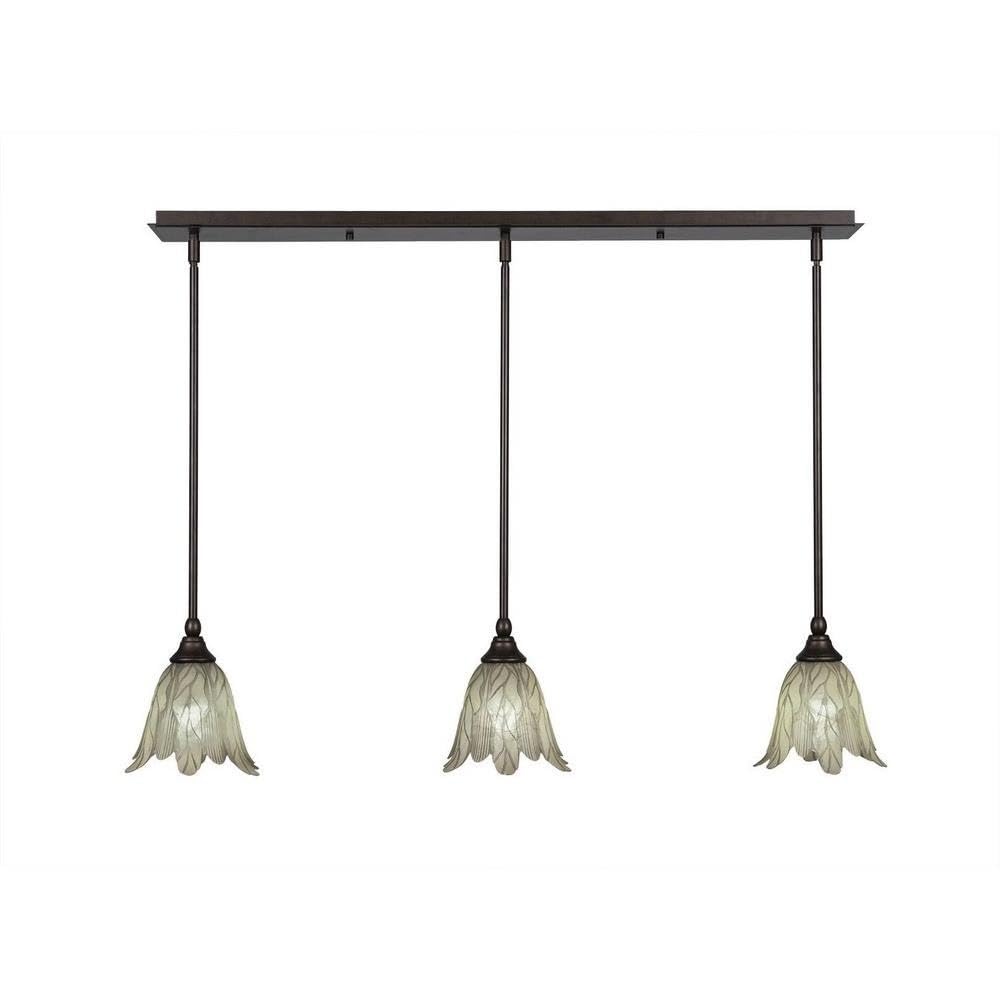 Toltec Lighting 3 Light Linear Pendalier In Bronze (36-Brz-1025)