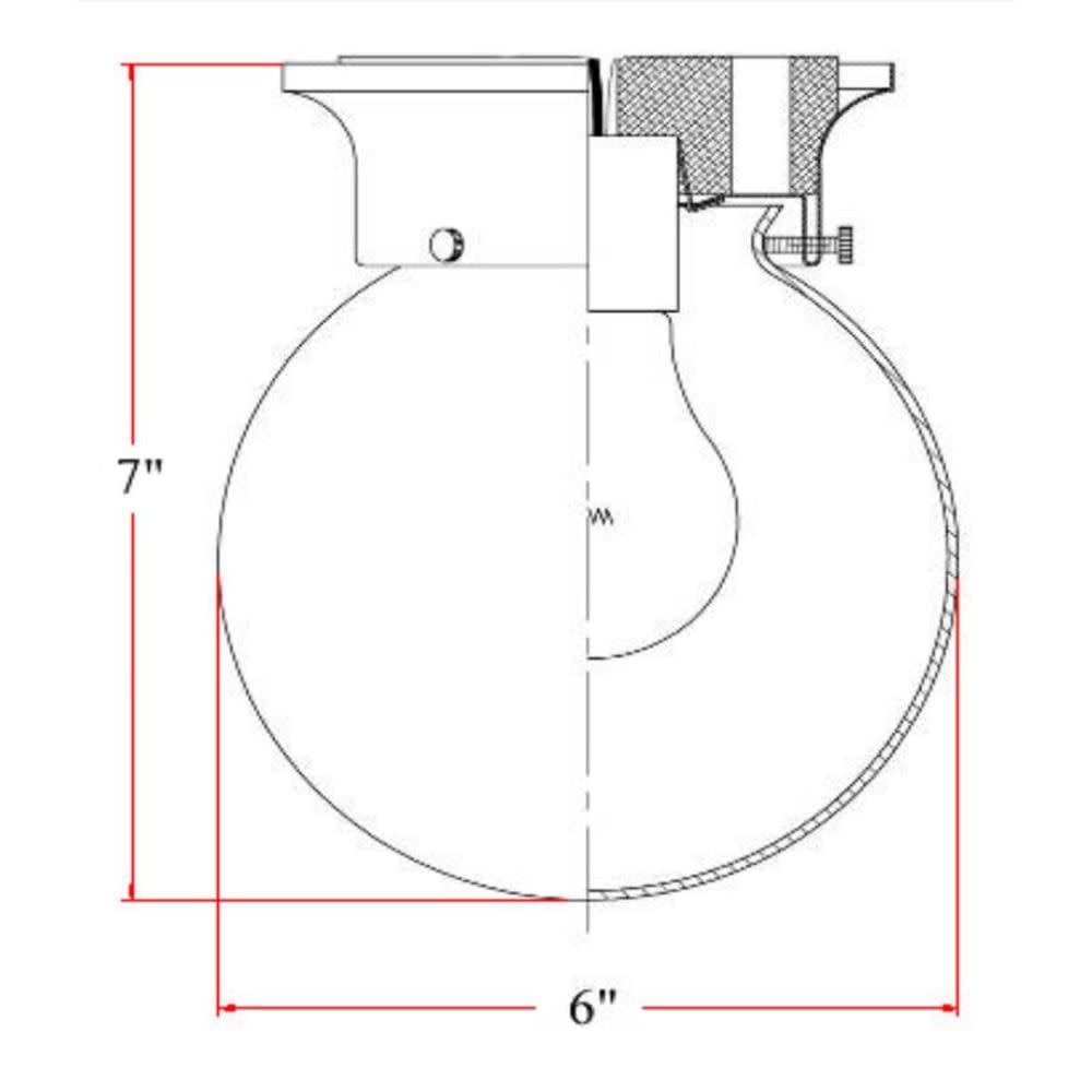 Design House 1 Light Ceiling Light, Small, White Alloy Steel, Model 510032