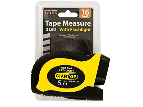 Self-Locking Tape Measure with LED Flashlight