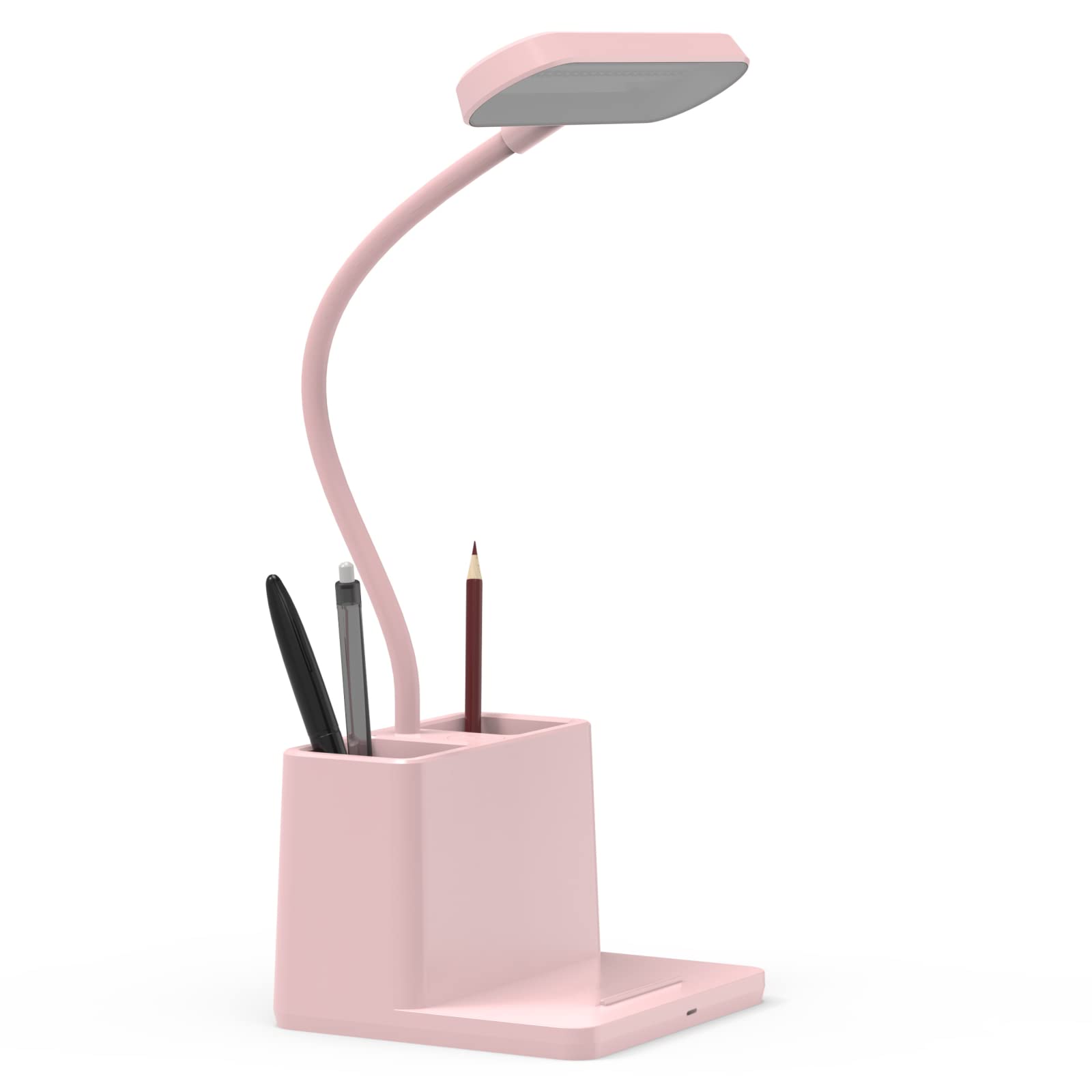 Axx Cute Desk Lamp, Pink Desk Light For Kids, Women, Teen Girls, Led Table Lamp For Bedroom Reading - Small, Rechargeable, Batte