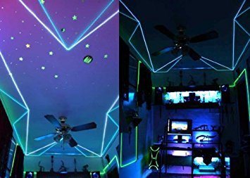 Tdltek 6 Pack Neon Glowing Strobing Electroluminescent Wire/El Wire(Blue, Green, Red, Pink, Purple, White) + 3 Modes Battery Controllers