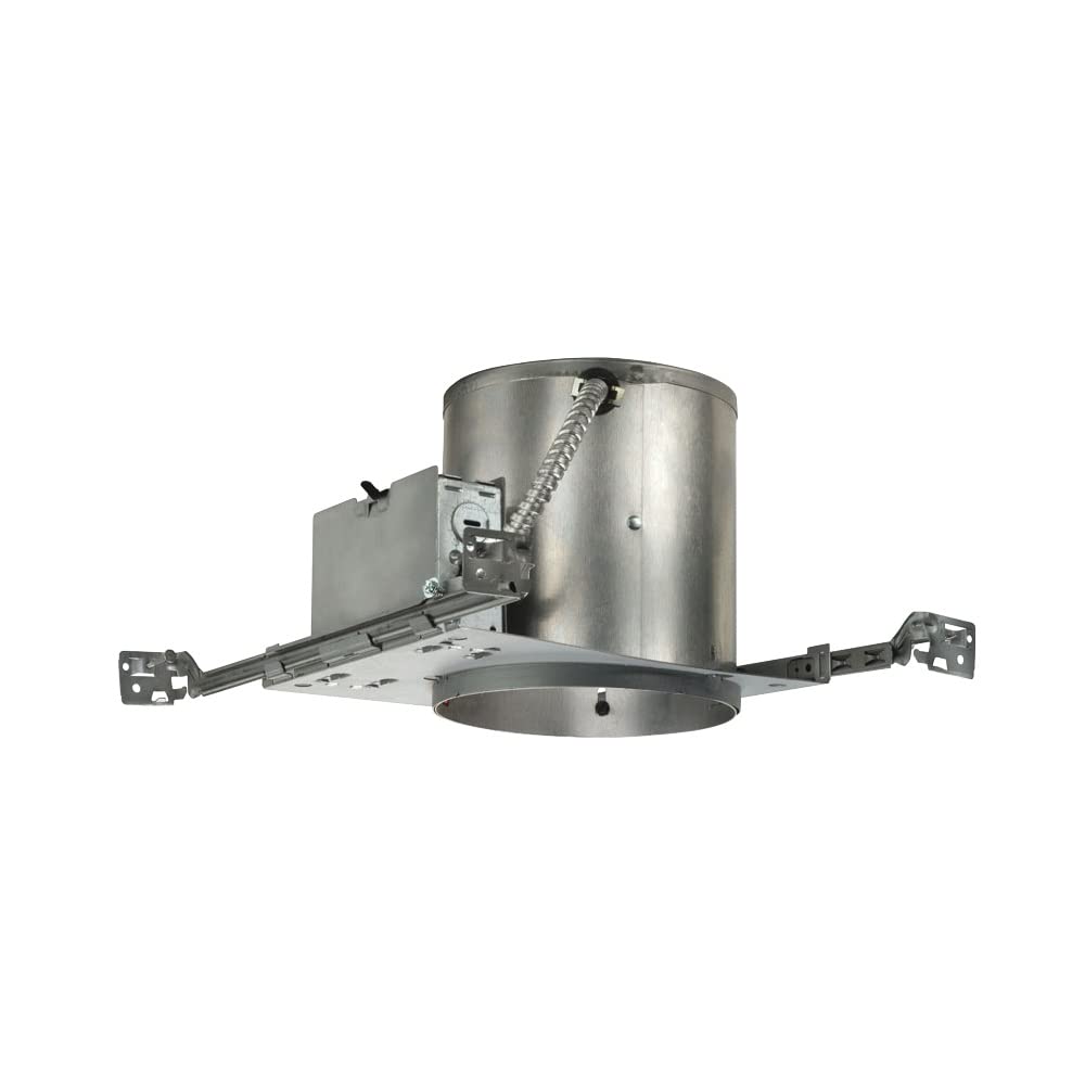 Juno Lighting IC23 W G 6-Inch IC Rated Universal Incandescent Housing with Floating Socket with Push in Electrical Connectors an