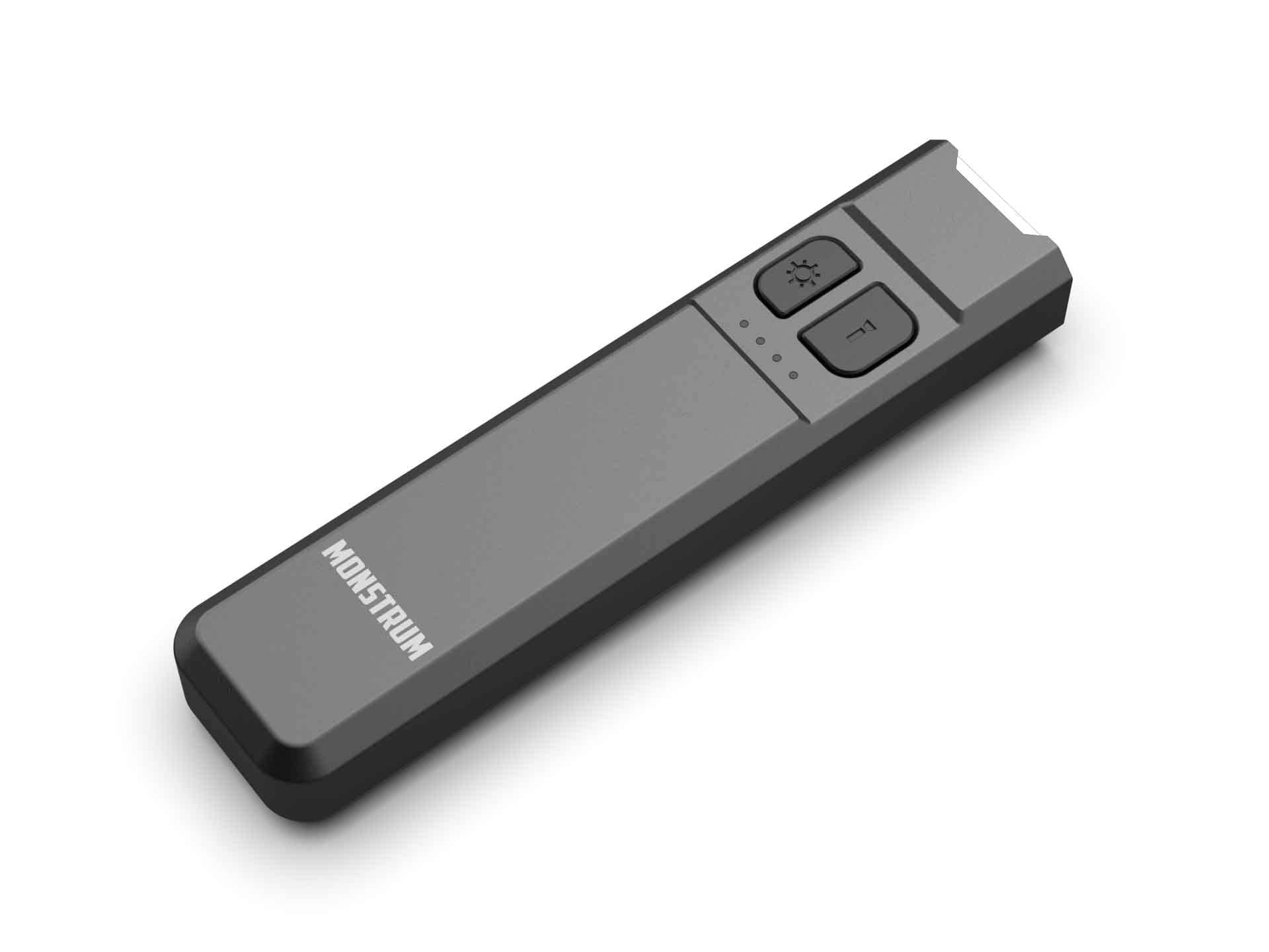 Monstrum Tracer 1000 Lumens Ultra-Slim EDC Flashlight | Gunmetal Gray | Green