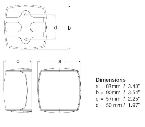 Hella 959940201 '9940 Series' Naviled Pro Multivolt 9-33V Dc 3 Nm Led Masthead Light With Black Shroud
