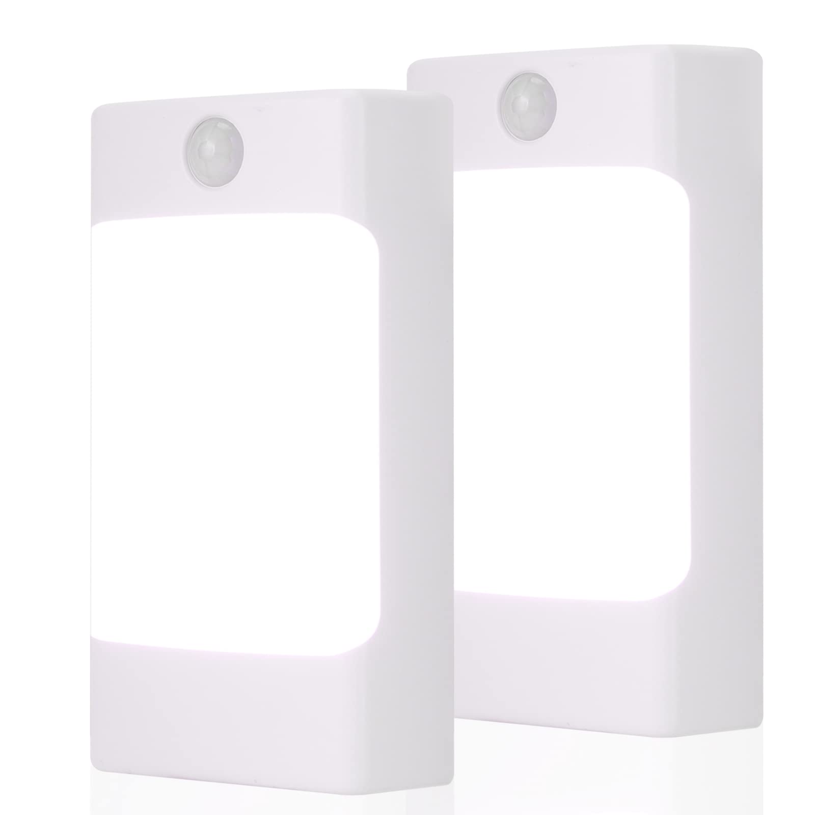 4-In-1 Led Night Light Emergency Backup Light, Motion Sensor, Dusk-To-Dawn Sensor, Rechargeable Battery Operated 5000K Daylight White, Led Flash Light For Home, Power Failure, Hurricane, 2Pack