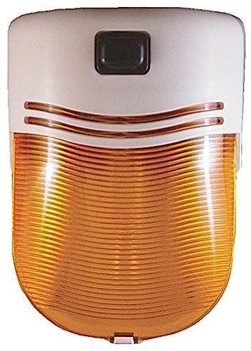 Fasteners Unlimited 007-30SAP Porch Light with White Amber Lens and Switch
