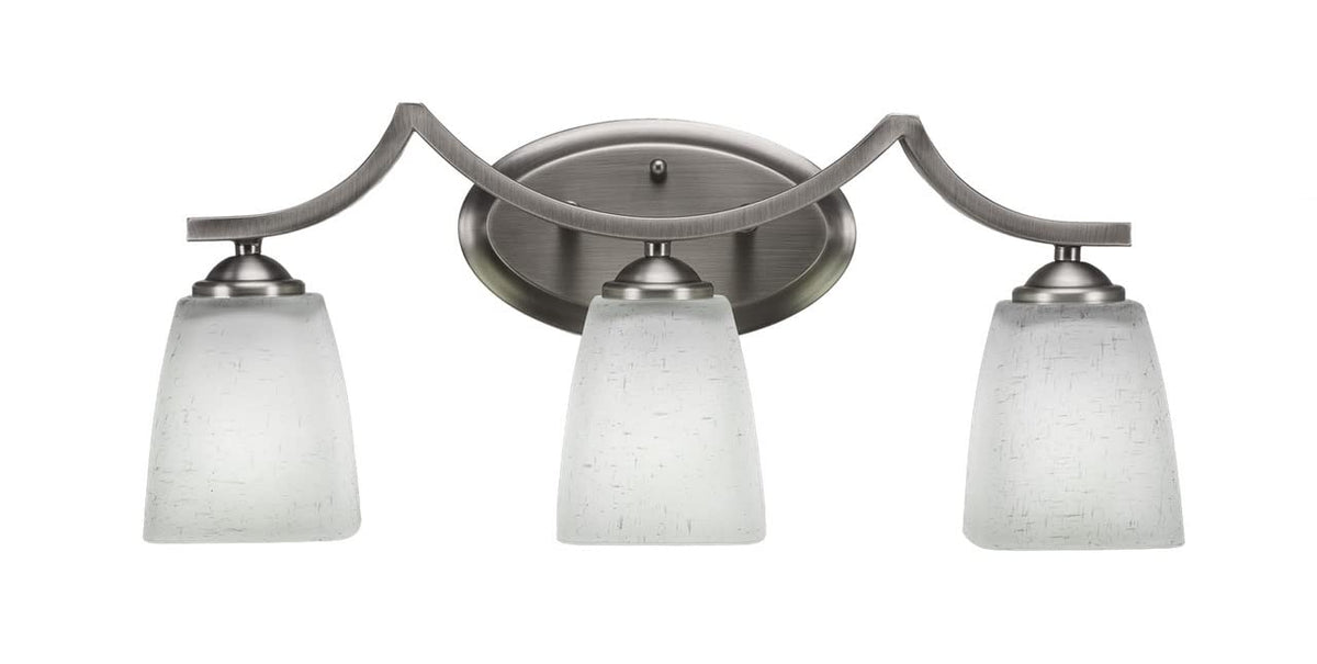 Toltec Lighting 553-Gp-460 Zilo 3 Light Bath Bar With 4.5&quot; White Muslin Glass