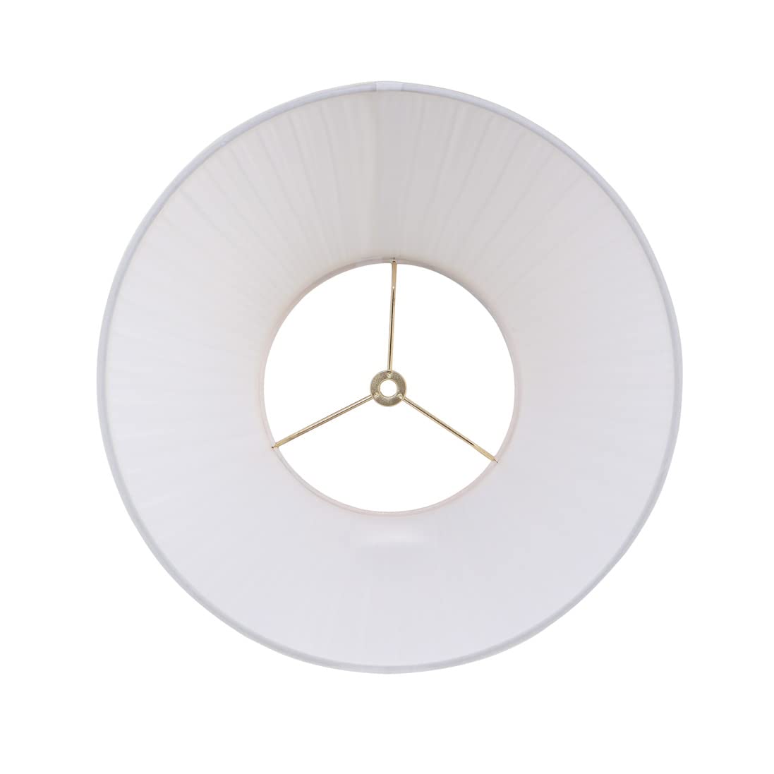 Aspen Creative Hardback Empire Lamp Shade, Faux Silk, Off White, 7" Top x 13" Bottom x 10" Slant, Model 33055