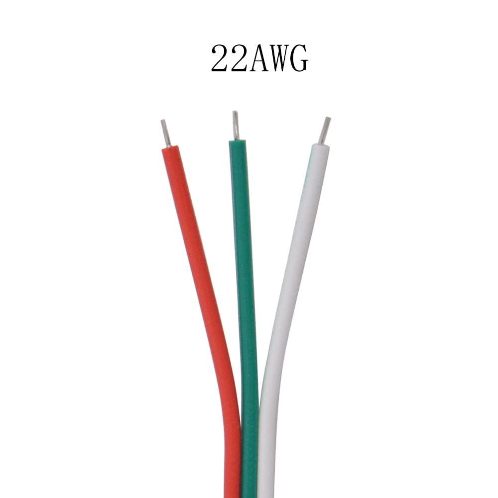 WESIRI 10 Pairs 3pin JST SM Connectors 15cm 22AWG Wire for WS2812B LED Strip Light - Blue, Polyvinyl Chloride