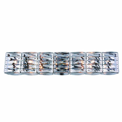 Elegant Lighting 2117W33C/RC Cuvette - Eight Light Bath Vanity, Chrome Finish with Clear Royal Cut Crystal
