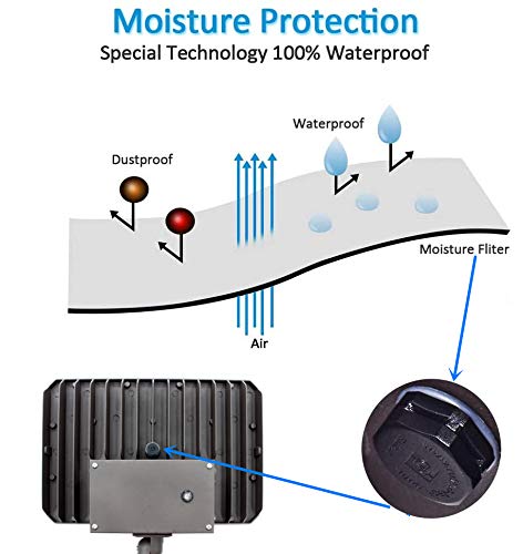Whled Dusk To Dawn 150W Led Flood Light With 1/2'' Knuckle Mount (Plate Included), 5000K 21000Lm 100-277V, Etl Security Lighting For Sign/Flagpole/Tree/Yards/Advertising Boards, Brown, Wh-Fl150W