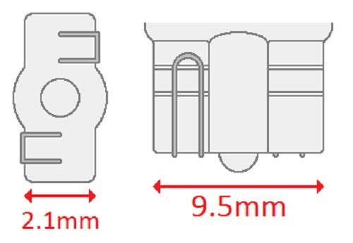CEC Industries #912NA (Amber) Bulbs, 12.8 V, 12.8 W, W2.1x9.5d Base, T-5 shape (Box of 10)