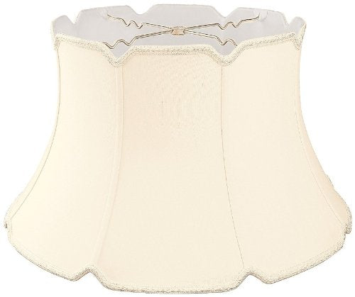 Royal Designs Shallow Drum w V-Notch Bottom Designer Lamp Shade, Eggshell, 11x17x10.25