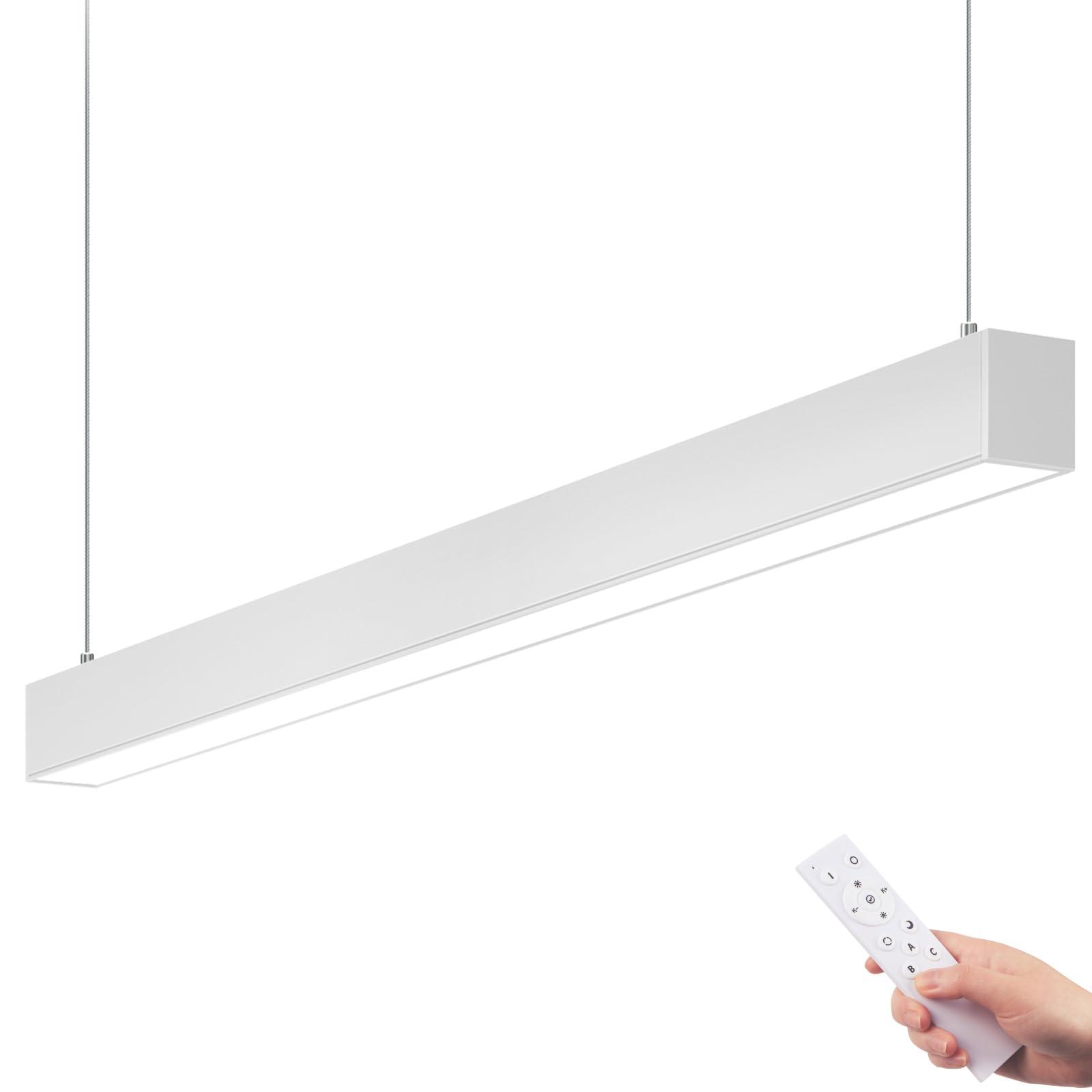 Barrina 5568 4FT LED Linear Light, 45W, Dimmable, Color Changing 3000K-6000K, White, Aluminum, 1 Pack