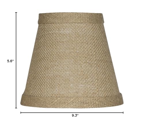 Urbanest Chandelier Lamp Shade 3X5X4.5, Hardback, Clip On, Burlap (Set Of 5)