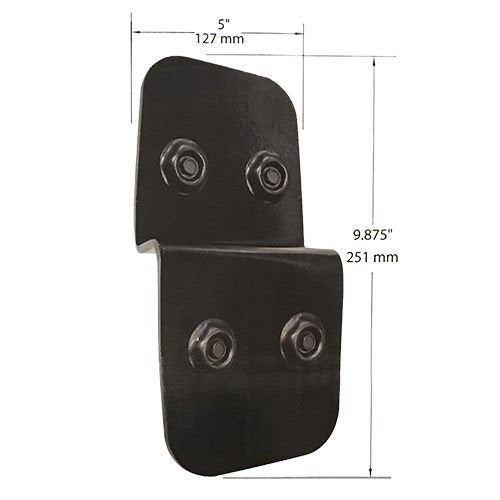 Nuvo Iron P2B7 Black Galvanized Steel 6&quot; Post (2 Pcs) Beam Support