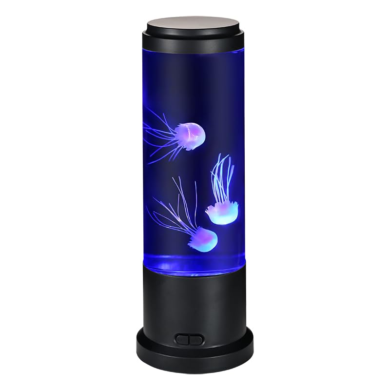 Edier Jellyfish Lamp  11 Inch Jellyfish Aquarium With Color Changing Light  Noiseless Pump  Usb/Battery Powered Mood Light For Home Decor  Gift For Kids Men Women