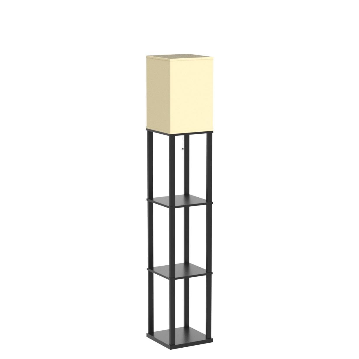 Addlon Floor Lamp With Shelves, 4-Tier Modern Shelf Lamp With Rgb Smart Bulb, App Control Standing Lamp With White Lamp Shade, F