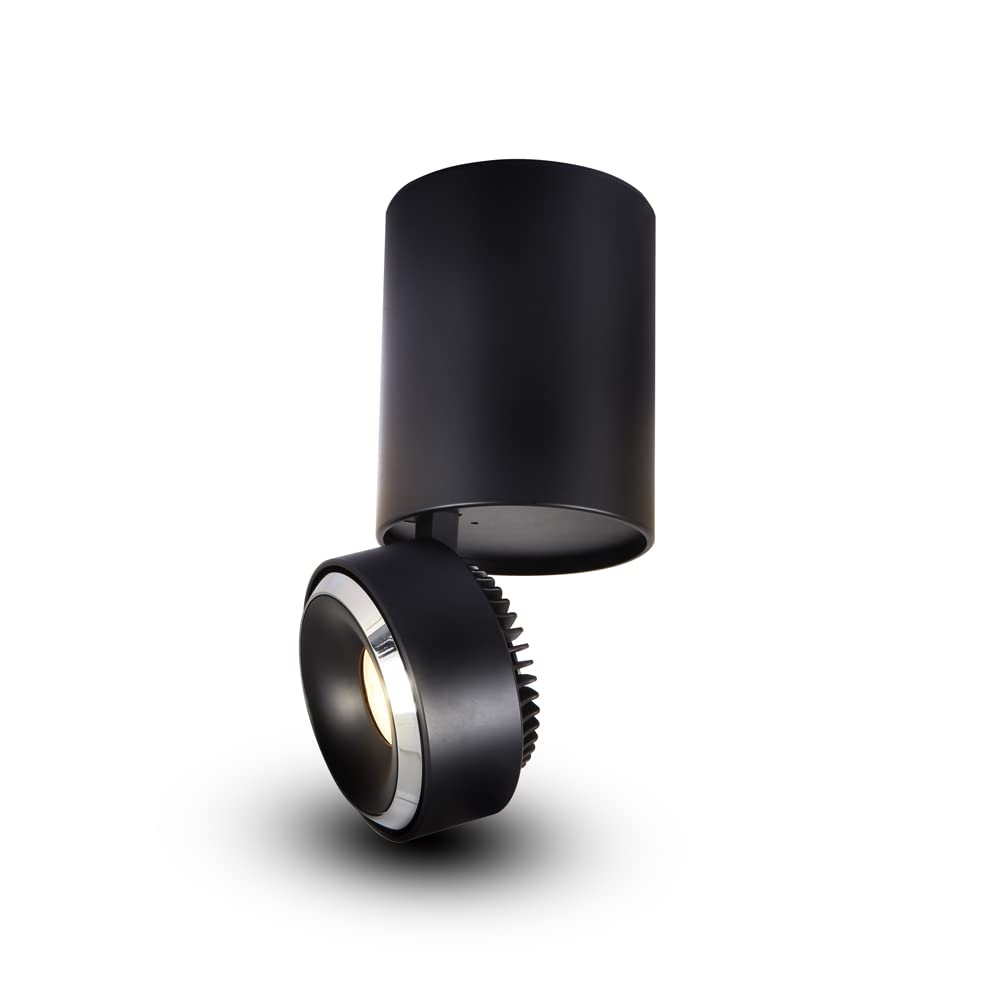 Vonn Lighting Orbit Led Downlight, Adjustable 36° Beam, Black, 4.25&quot; Dia X 7.75