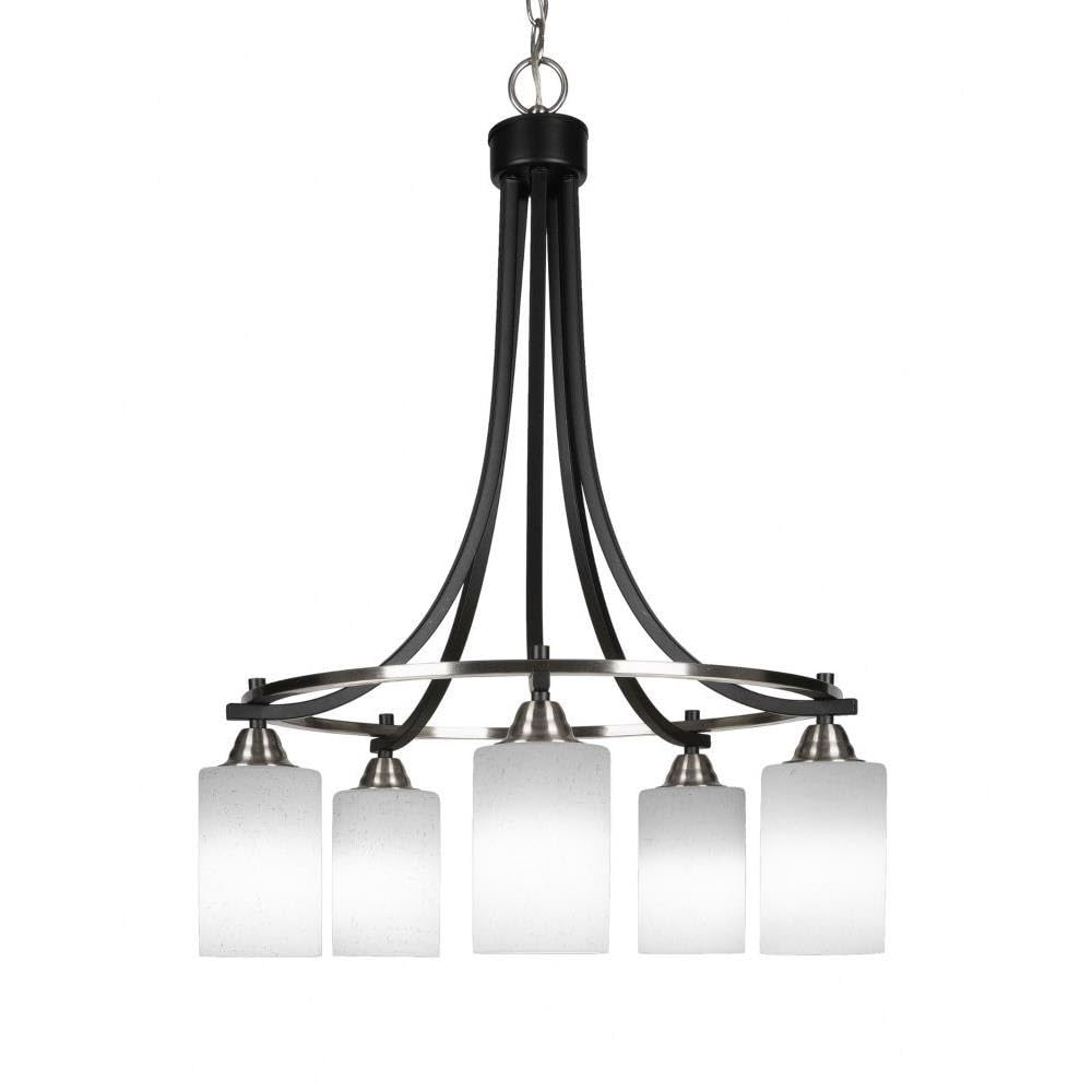 Toltec Lighting Paramount 5 Light Chandelier in Matte Black & Brushed Nickel (3415-MBBN-310)
