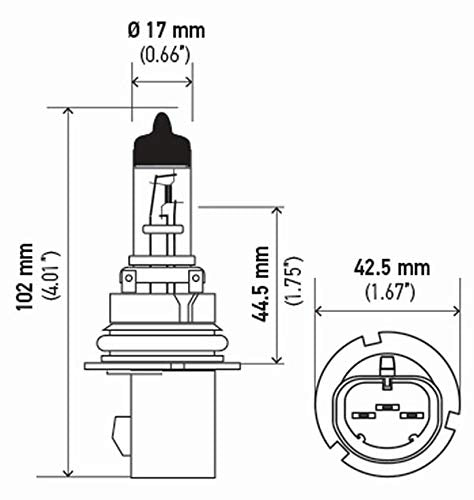 Hella 9007LL Long Life Bulb, 12V, 60/55W