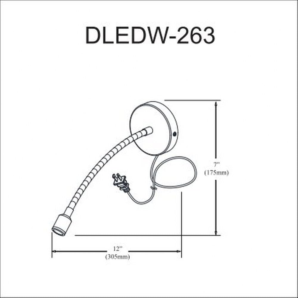 Dainolite Led Wall Lamp- Silver