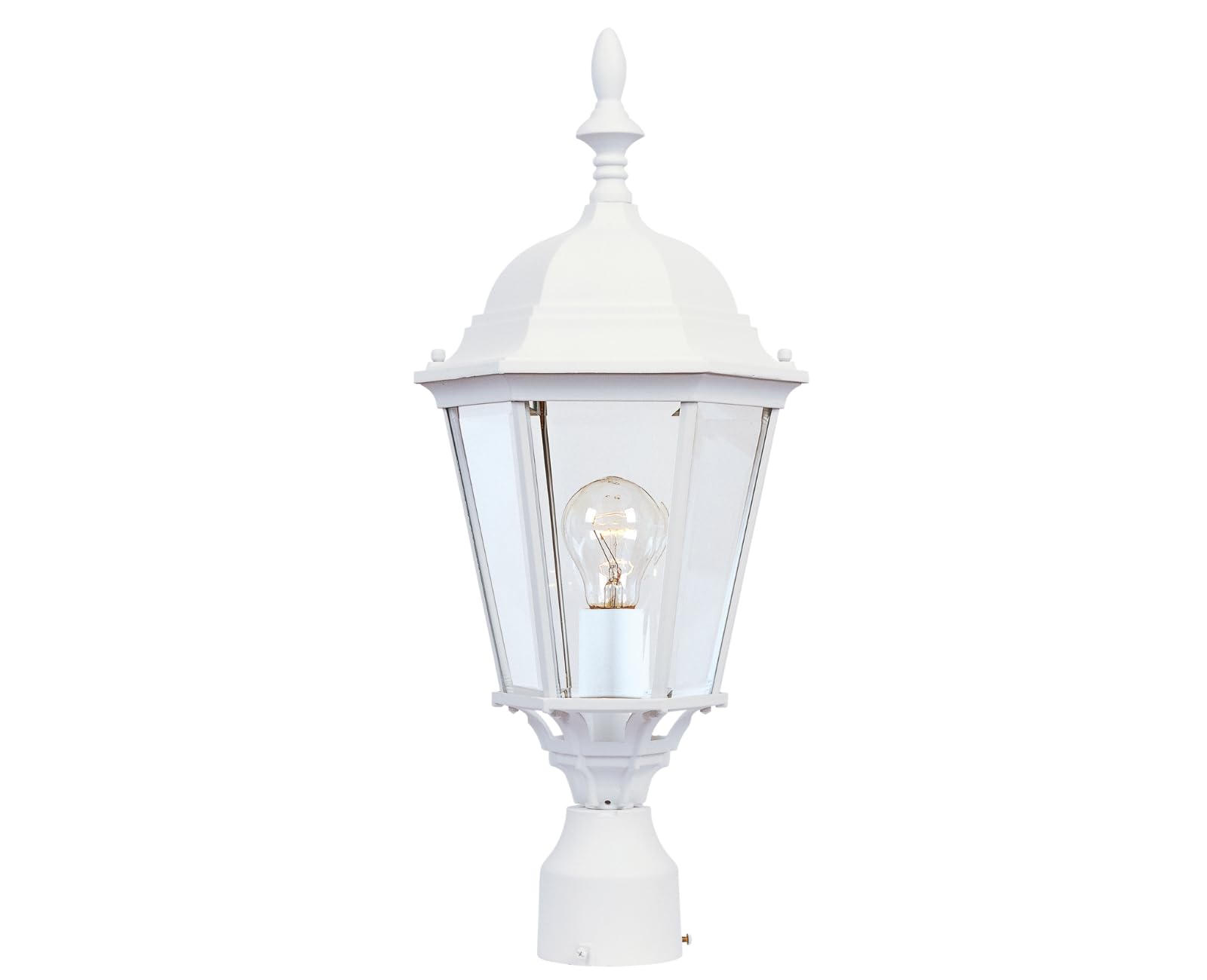 Maxim 1005WT Westlake 21 Inch Dimmable and LED Bulb Compatible Cast Aluminum Clear Glass Outdoor One Light Lantern Post Mount I