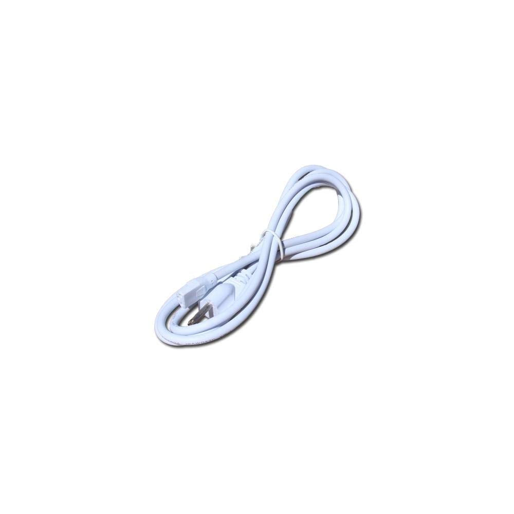 Jesco Lighting SG-PCLL 72in Right Angle Power Cord with 3-Prong Plug, White Finish