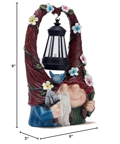 Joint Honglin Outdoor Couple Gnome Decorations With Solar Light Lantern Double Cute Gnomes Resin Statues Outdoor Decor Gifts For Valentine'S Day Anniversary(Couple Gnome)