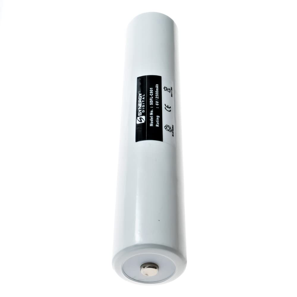 Synergy Digital Flashlight Battery, Compatible With Maglight N38Af001A Flashlight, (Ni-Cd, 6V, 2500 Mah) Ultra High Capacity, Re