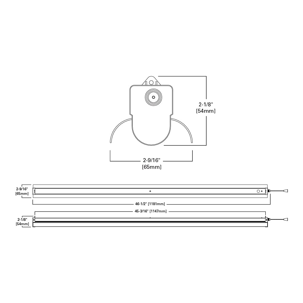 Metalux LED Utility Shop Light 4 Model 4APSHP4040R White Plastic