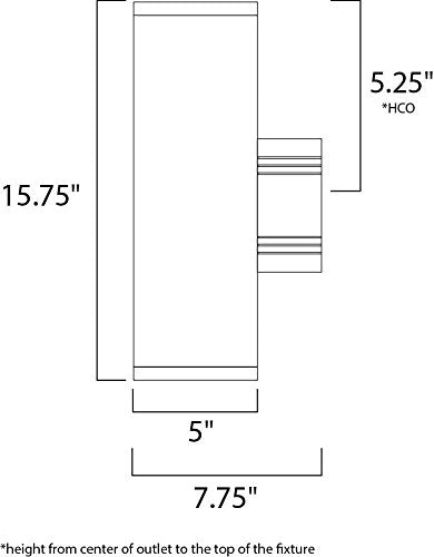 Maxim Lightray 30W LED Wall Sconce, Architectural Bronze, Aluminum, 5 x 15.75 Inches, Model 86102ABZ