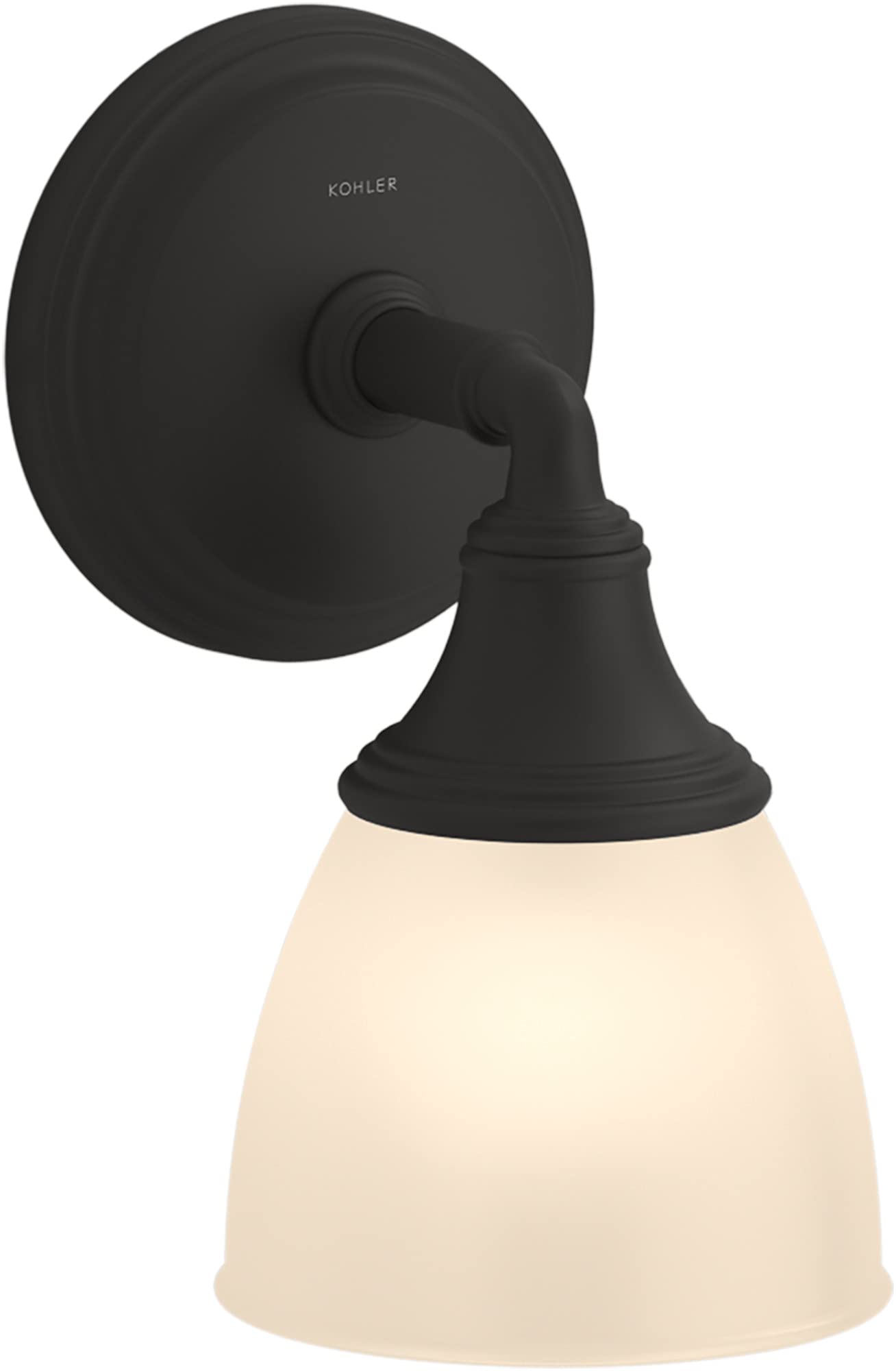 Kohler Devonshire Bathroom Vanity Light Fixture, Wall Sconce, 1 Light, Matte Black, Model 10570-BLL, UL Listed, Up/Down Position
