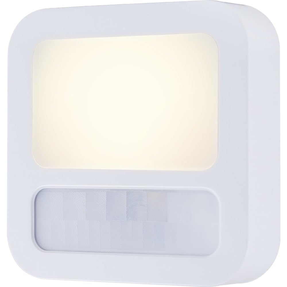 GE LED Motion Sensor Night Light, 20 Lumens, 1 Pack, White, Model 40865, Plastic
