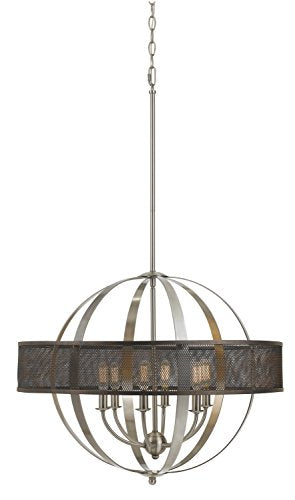 60W X 6 Willow Chandelier (Edison Bulbs Not Included)