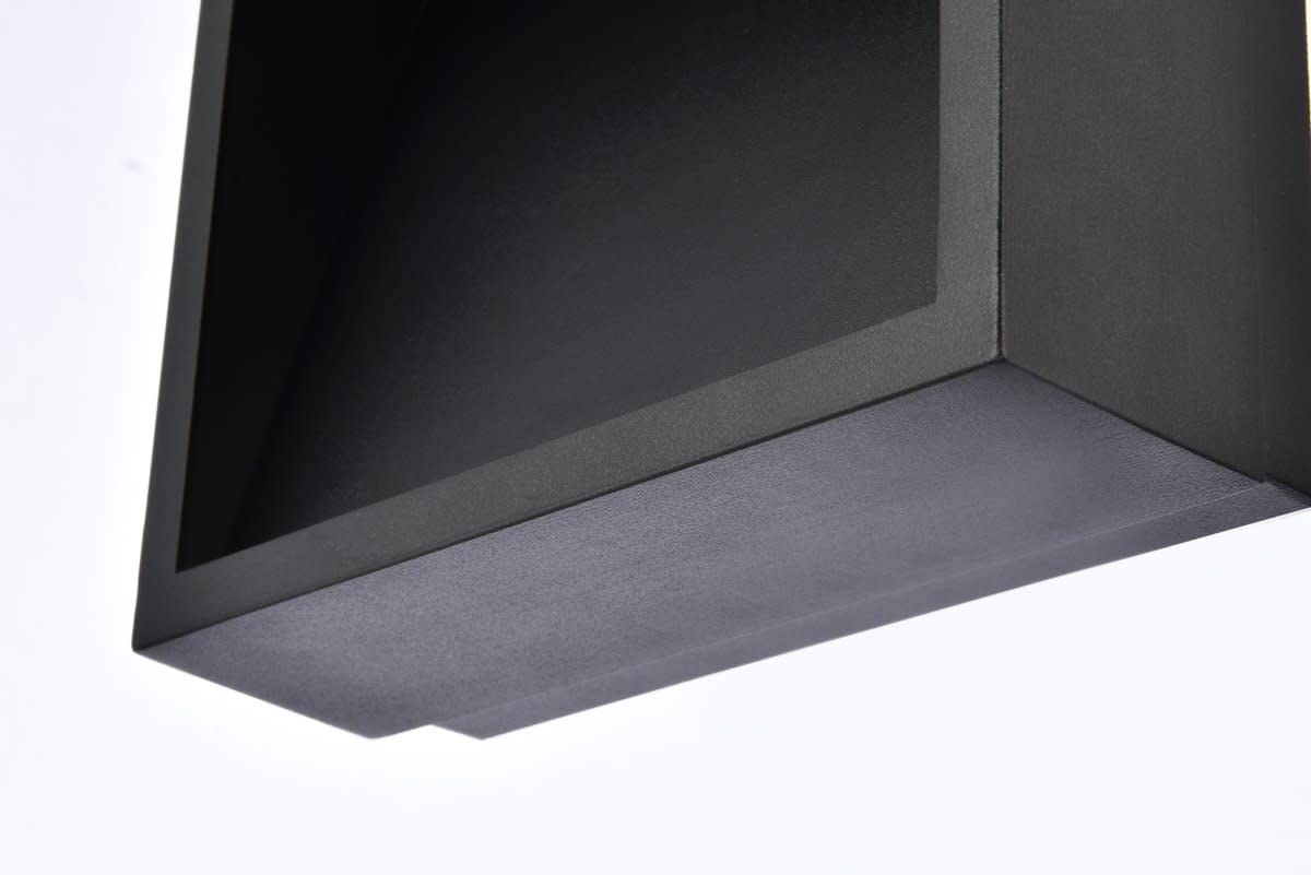 Living District LED Wall Sconce, Modern Design, Metal, 7inL x 2.75inW x 7inH, Silver, Model LDOD4019S